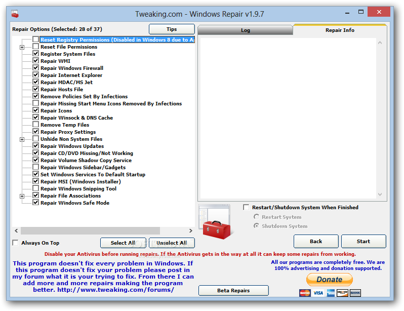 Microsoft Windows Repair Software Portable Free